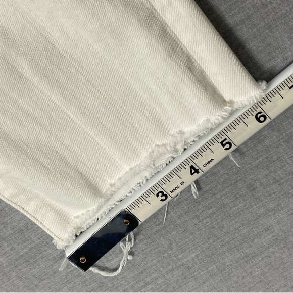AG Adriano Goldshmied Jeans Isabelle Button Up White High Rise Crop Sz 25R - Picture 12 of 12